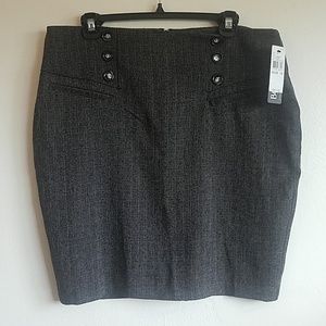 ✅ BCX Tweed Mini Skirt Charcoal Gray NWT